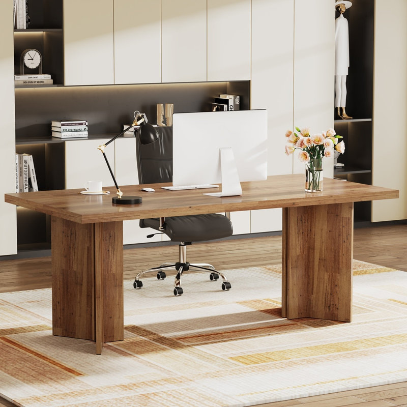 Ragusa 63 Inch Rectangle Computer Desk The Twillery Co. Color Dark Gray